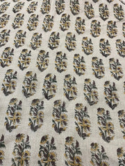 Khemio Hand Block Print Linen Fabric